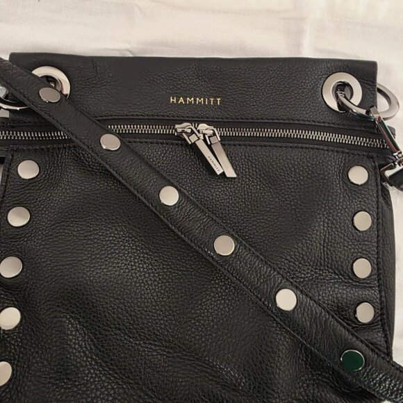 Rare Find - Hammitt Tony Signature Medium Black & Gunmetal Crossbody Bag NWT - Picture 9 of 9
